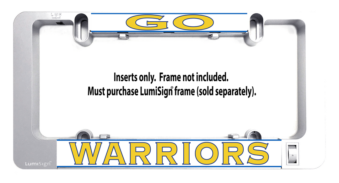 GO WARRIORS LumiSign insert plate, inserts only; frame not included