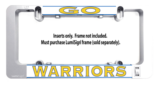 GO WARRIORS LumiSign insert plate, inserts only; frame not included