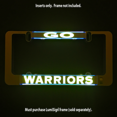 Glowing GO WARRIORS LumiSign insert; inserts only, frame not included