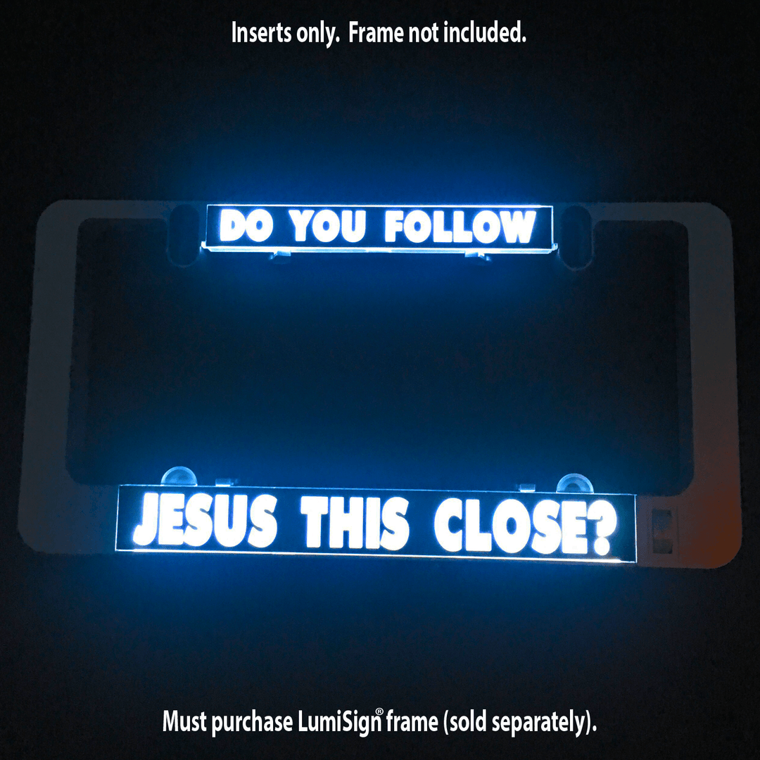 LumiSign insert glowing blue &