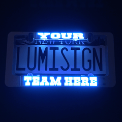 LUMISIGN frame insert with “YOUR NETWORK” and “TEAM HERE” illuminated text