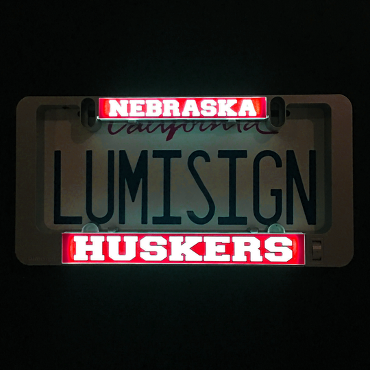 LumiSign insert with glowing red &