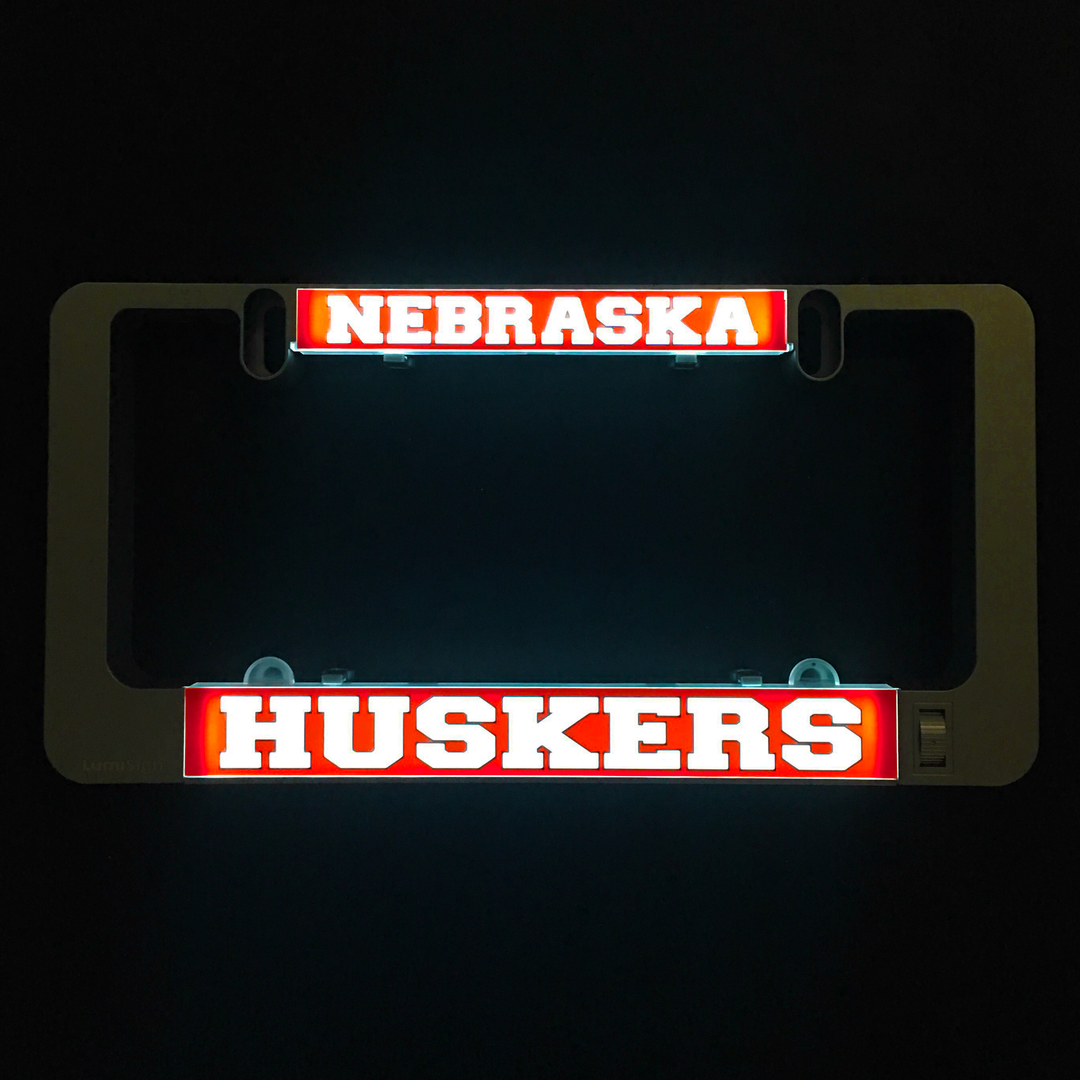 LumiSign insert with glowing red &
