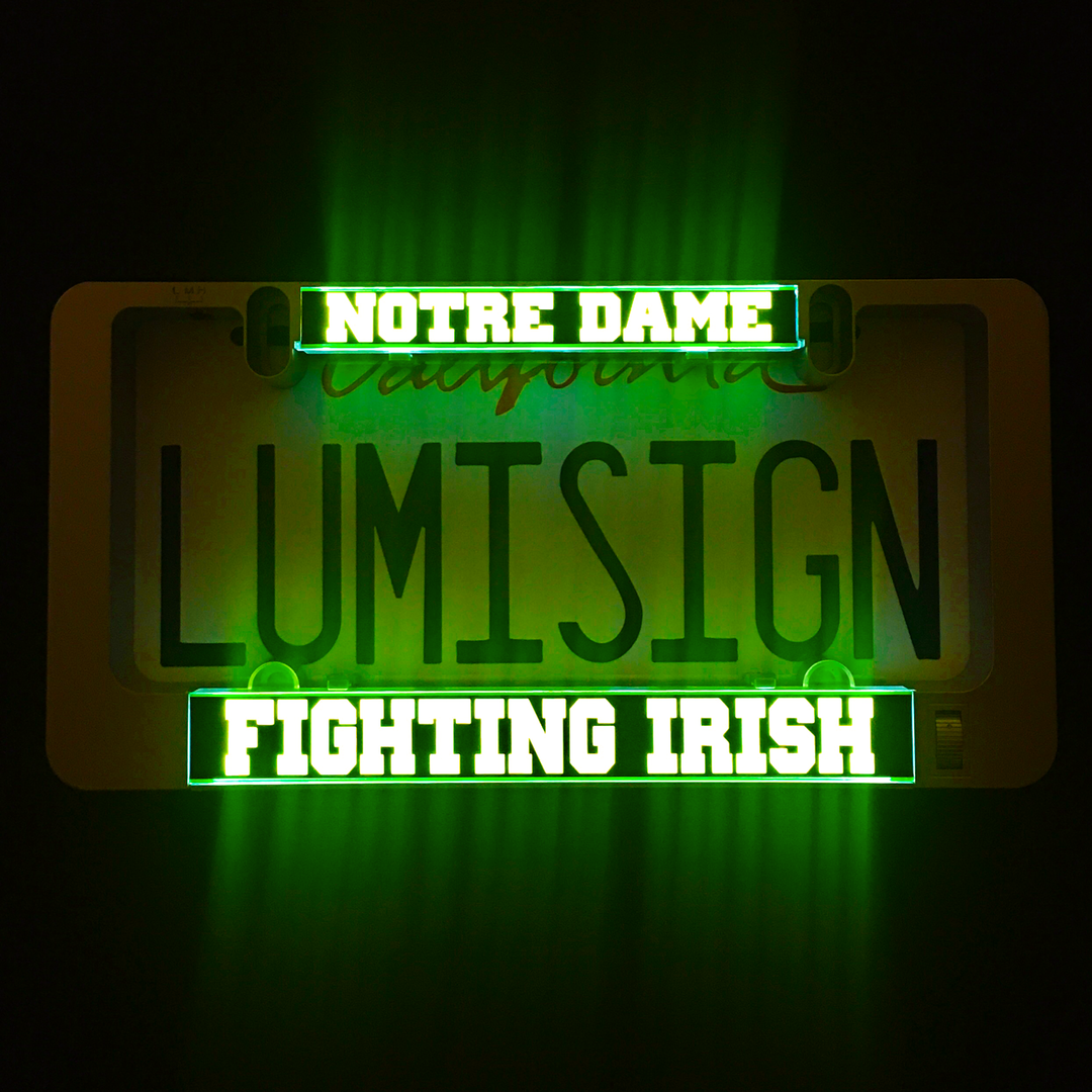 LumiSign insert glowing green with &