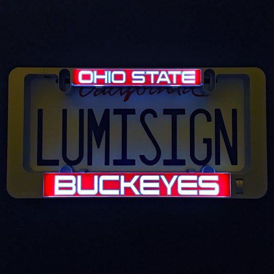 Ohio State Buckeyes LumiSign insert with illuminated Ohio State and Buckeyes text