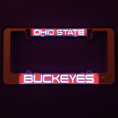 Ohio State Buckeyes LumiSign insert glowing on display frame, Ohio State and Buckeyes text