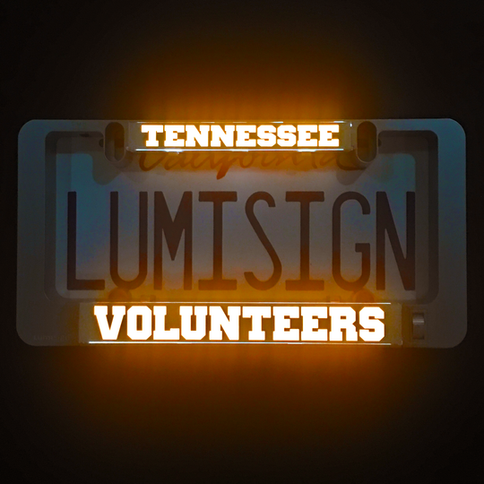 Tennessee Volunteers LumiSign insert with glowing orange TENNESSEE and VOLUNTEERS lettering