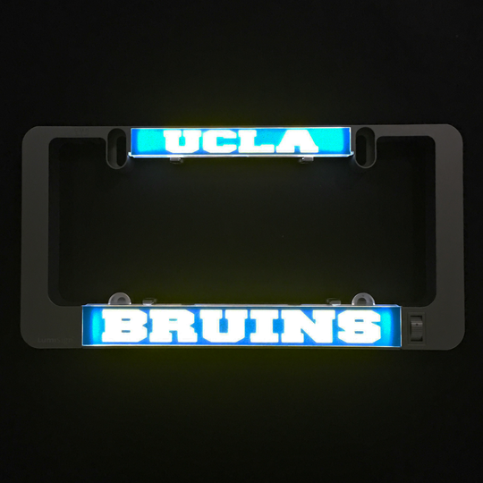 Illuminated Bruins light insert with blue and yellow lettering for LumiSign