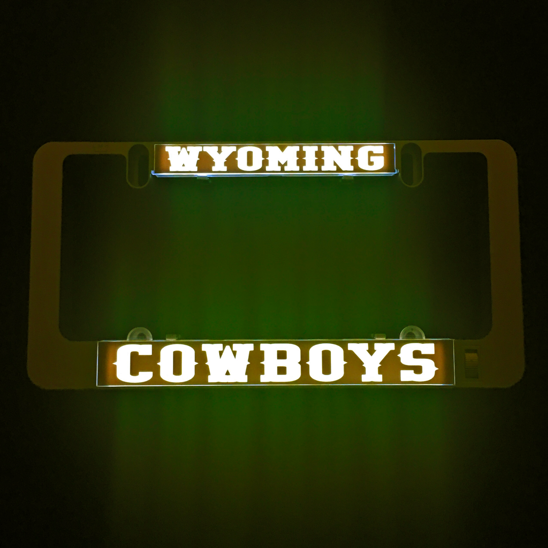 WYOMING COWBOYS LuminSign insert with Wyoming top and Cowboys bottom text