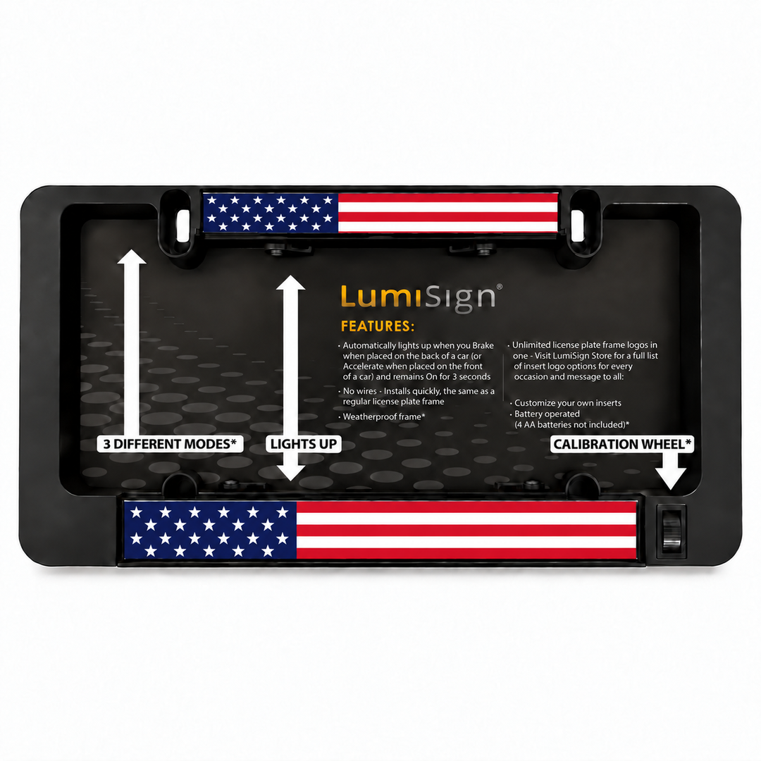 U.S.A. FLAG Inserts + LUMISIGN Frame (Bundle
