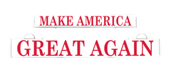 LumiSign insert with red 'MAKE AMERICA GREAT AGAIN' lettering