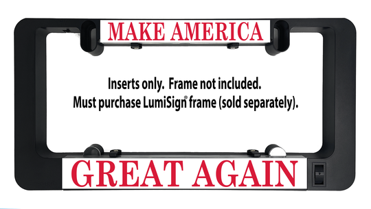 LumiSign insert backing with red &