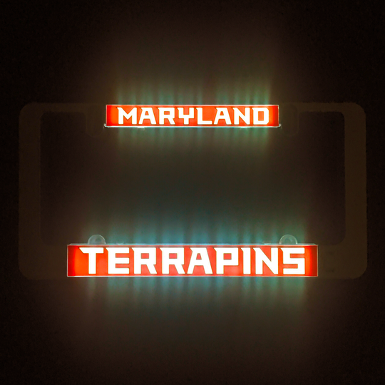 Maryland Terrapins illuminated LumiSign insert reading MARYLAND and TERRAPINS