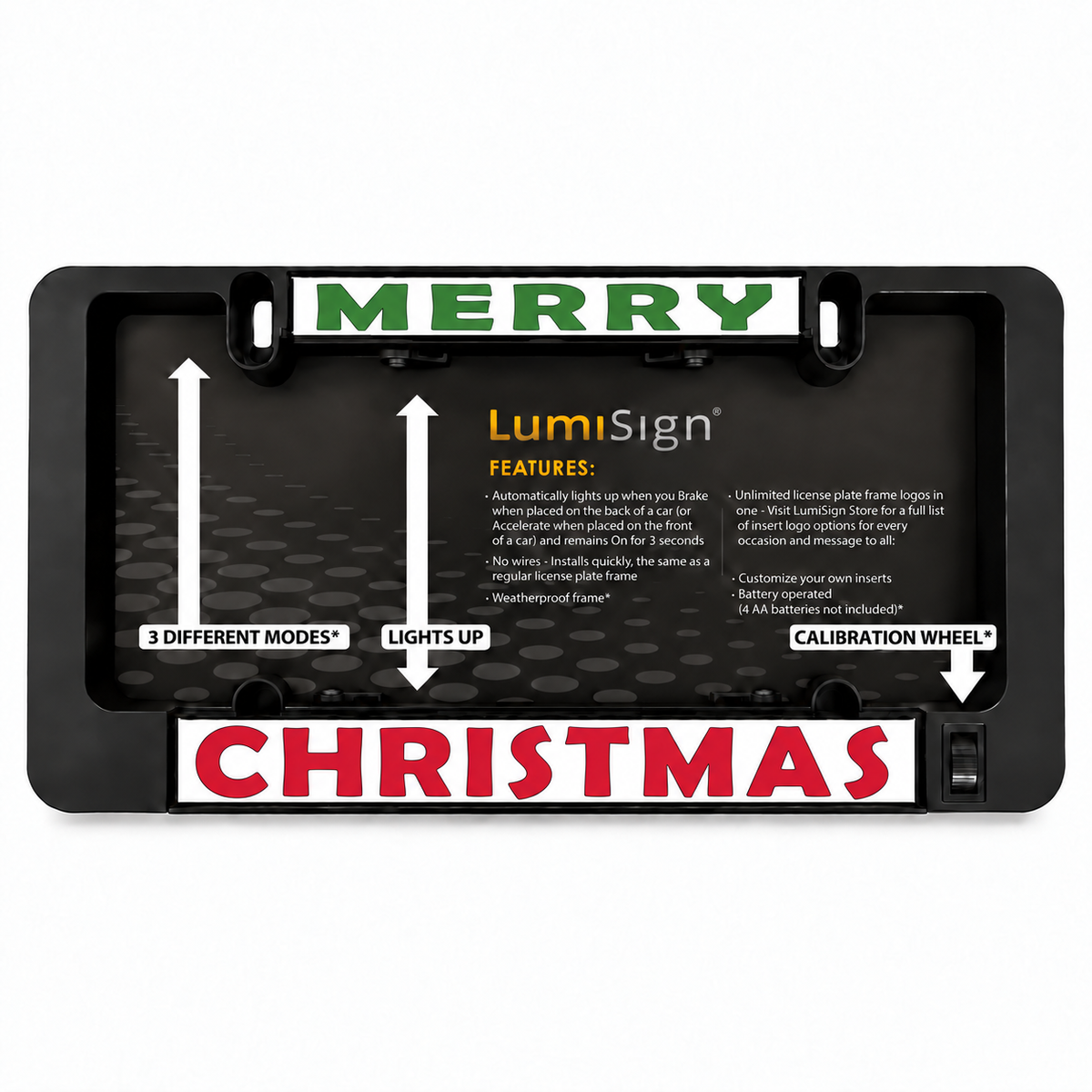 MERRY CHRISTMAS Inserts + LUMISIGN Frame (Bundle)