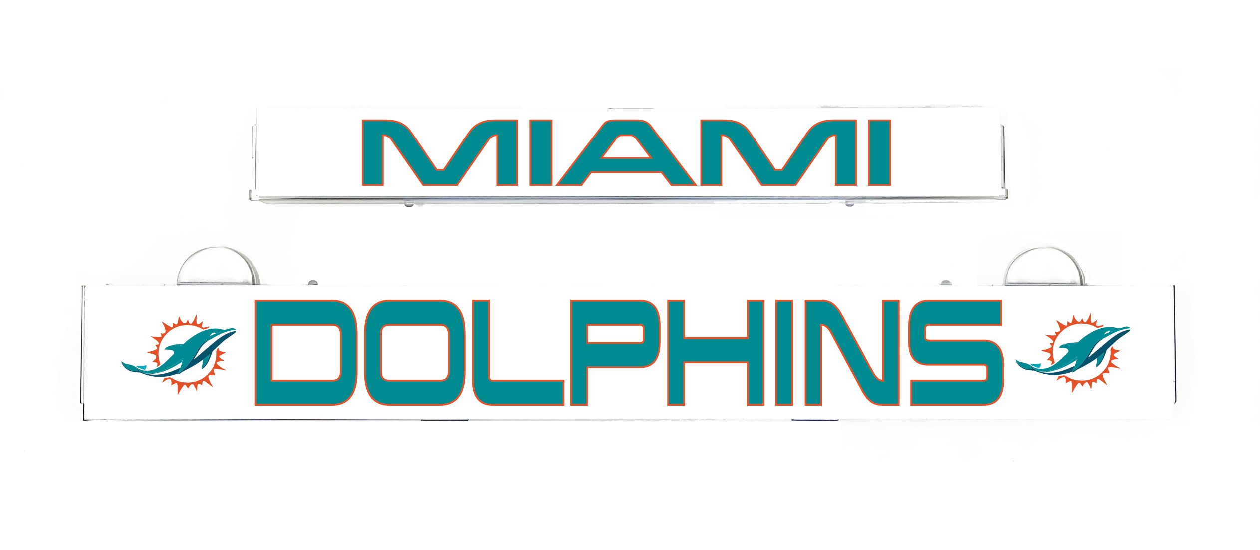 MIAMI DOLPHINS LumiSign insert with MIAMI and DOLPHINS logos