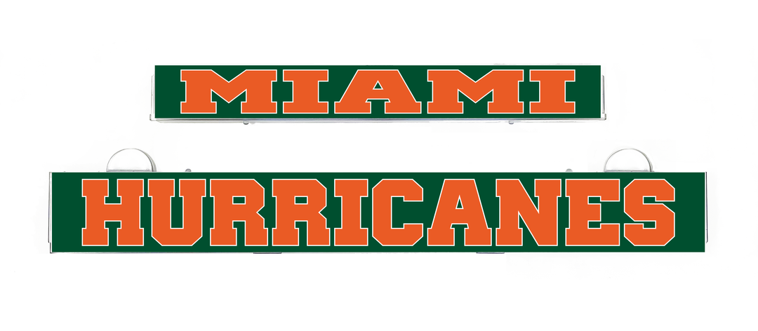 Miami Hurricanes LumiSign inserts: MIAMI and HURRICANES text panels