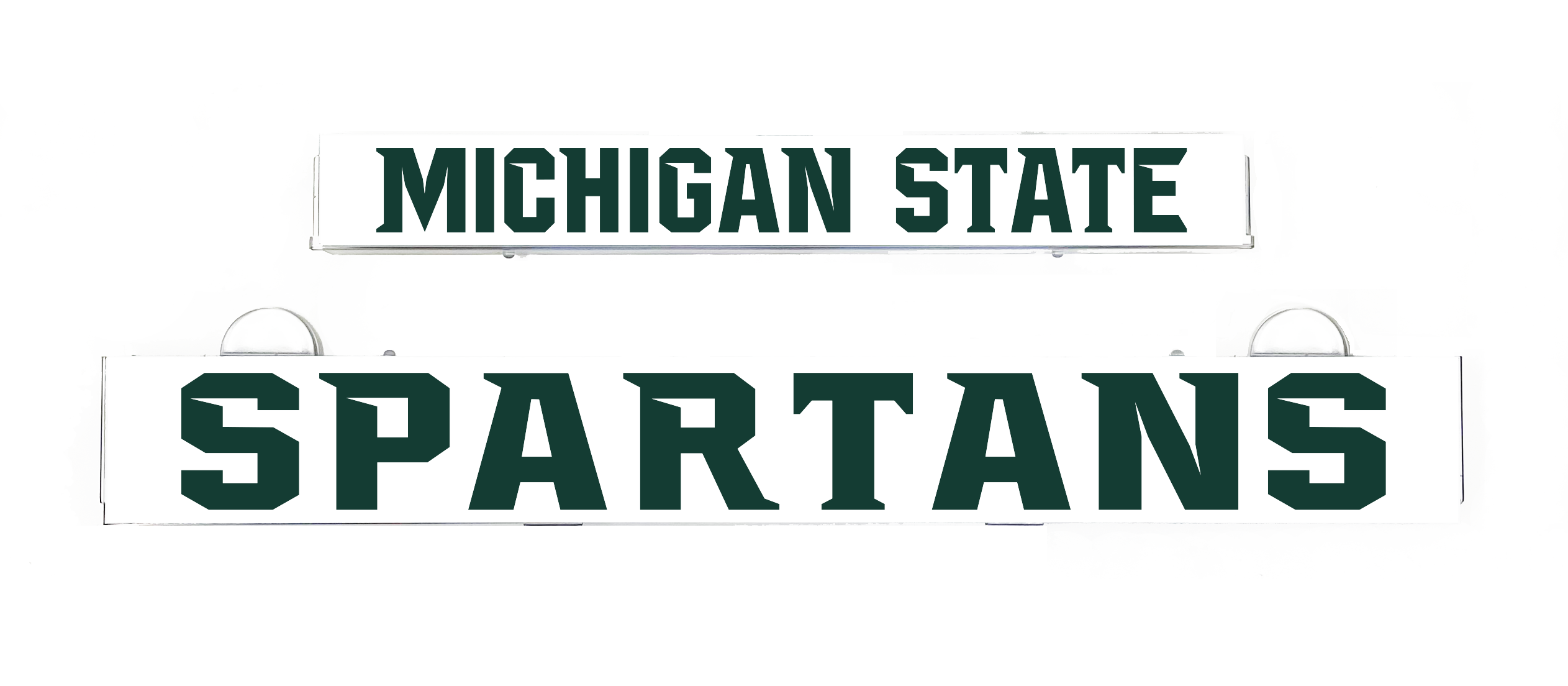 Michigan State Spartans LumiSign insert text: MICHIGAN STATE SPARTANS