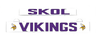 Vikings insert letters for LumiSign, purple SKOL and Viking logo on white panel
