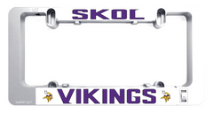 LumiSign Vikings insert with purple VIKINGS text and small shield icons, on white backing