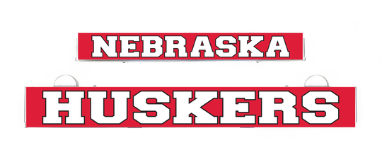 Nebraska Husker inserts banner with red &