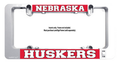 Nebraska Husker banner insert with red 'NEBRASKA' and 'HUSKERS' team text