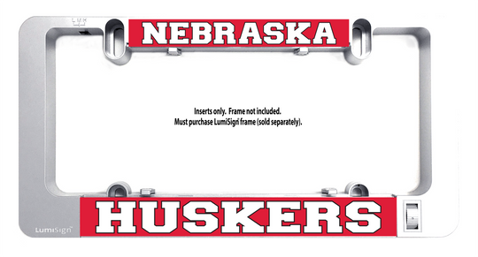 Nebraska Husker banner insert with red &