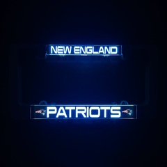 LUMISIGN Patriots illuminated license plate insert with New England logo