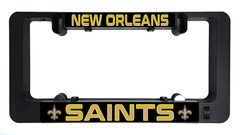 New Orleans Saints LumiSign insert with yellow Saints logo on black panel, top and bottom