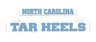 NORTH CAROLINA TAR HEELS LumiSign insert with blue lettering and white accents