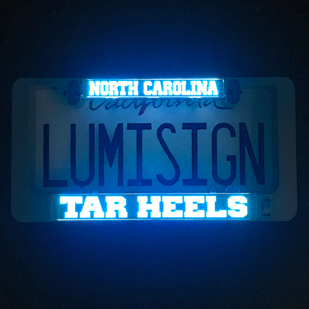 Glowing LumiSign insert with &