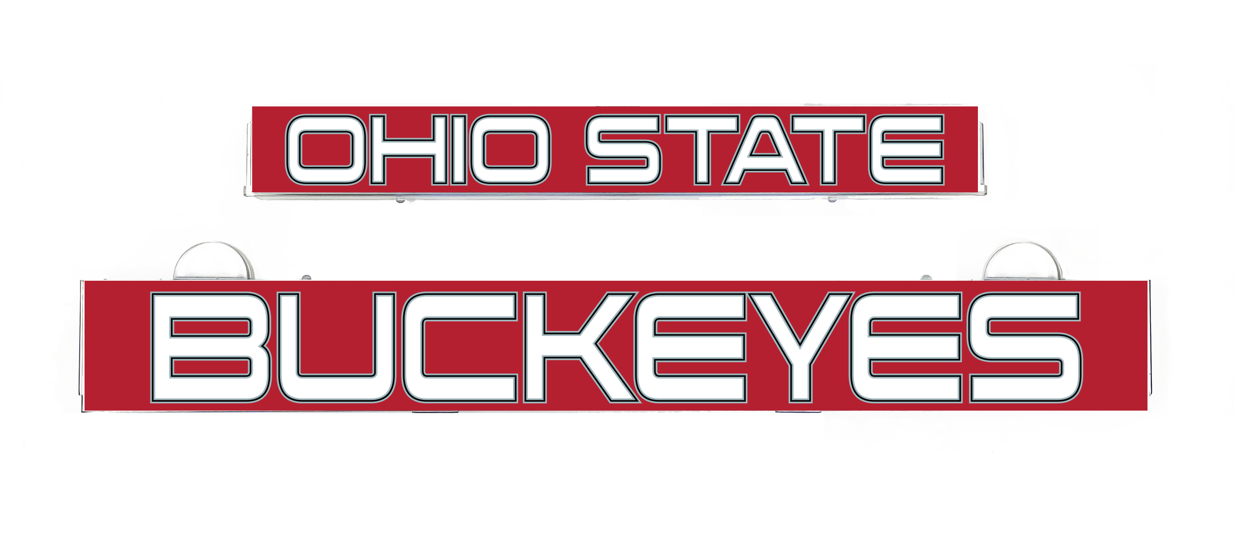 Ohio State Buckeyes LumiSign insert: Ohio State and Buckeyes logos in red, white, blue