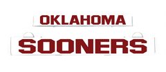 OKLAHOMA SOONERS LumiSign insert with red wordmarks on white backing