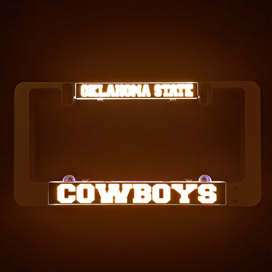 Illuminated OKLAHOMA STATE Cowboys LumiSign insert with orange team lettering