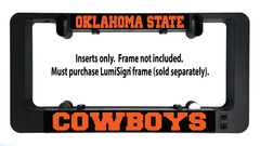 OKLAHOMA STATE Cowboys LumiSign insert with mounted black frame and orange team text