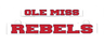 Ole Miss Rebels LumiSign inserts with red and blue logo text