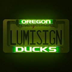 OREGON DUCKS LumiSign insert with glowing OREGON and DUCKS text.