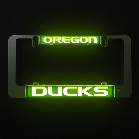 OREGON DUCKS LumiSign insert glowing OREGON on top and DUCKS on bottom.
