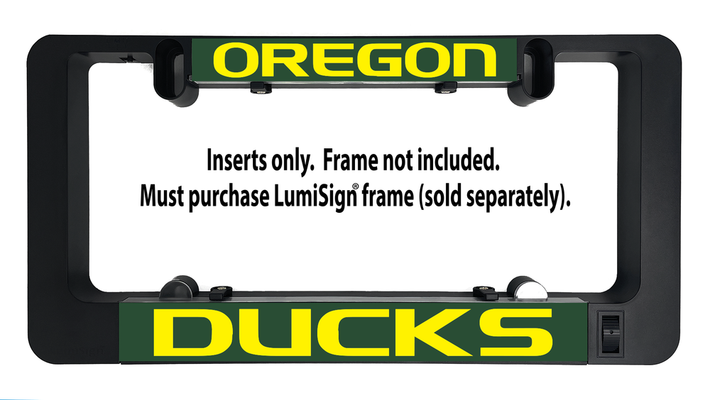 OREGON DUCKS LumiSign insert showing DUCKS word; inserts only, frame not included.