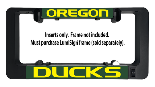 OREGON DUCKS LumiSign insert showing DUCKS word; inserts only, frame not included.