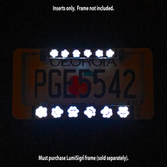 LumiSign paw print insert, glowing paw icon strip for illuminated sign