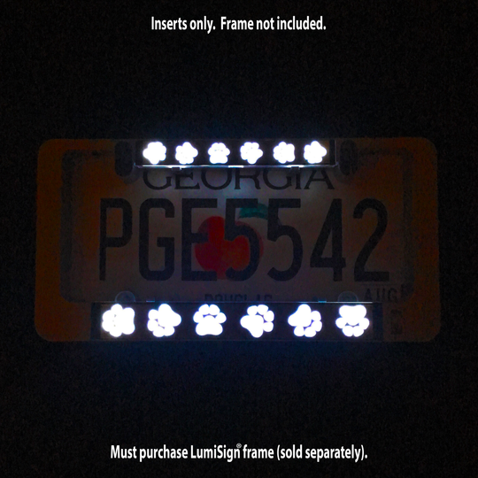 LumiSign paw print insert, glowing paw icon strip for illuminated sign