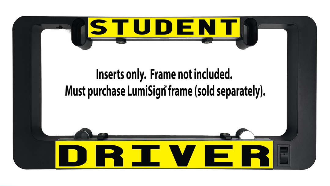 LumiSign Driver insert panel with black housing, inserts only; frame not included