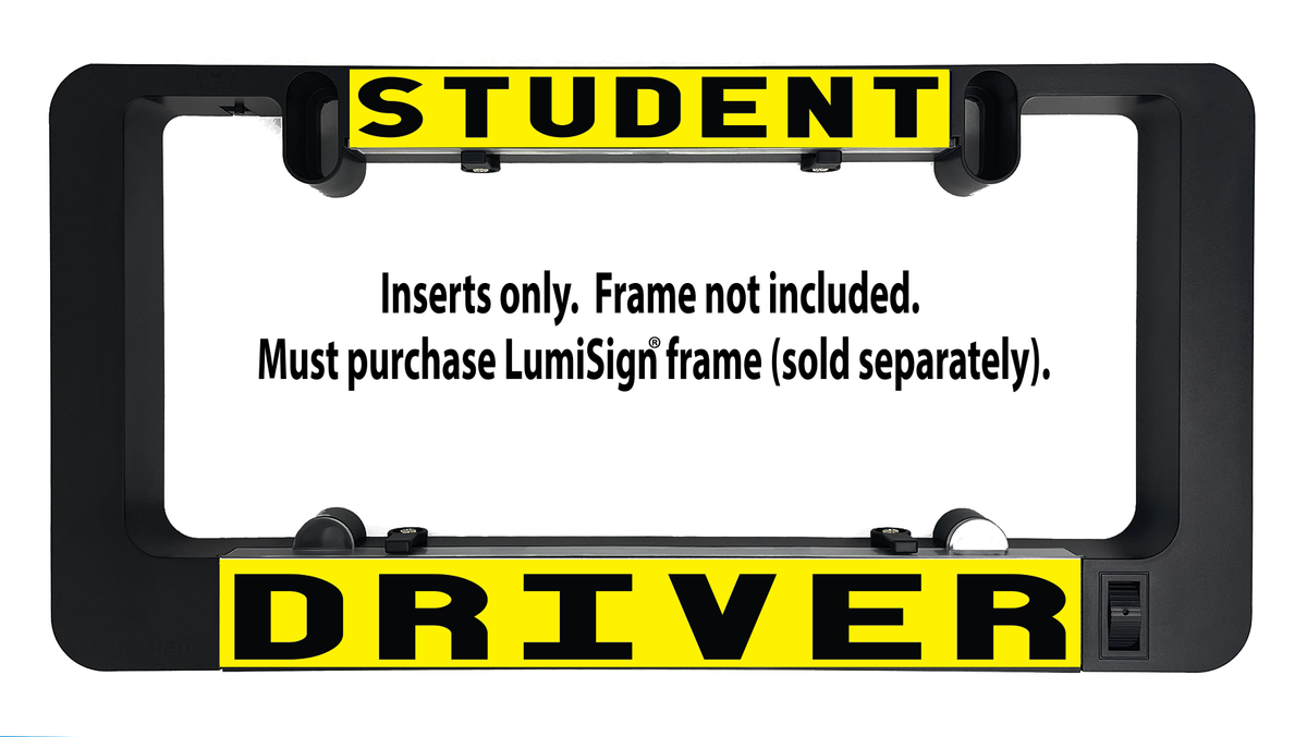 LumiSign Driver insert panel with black housing, inserts only; frame not included