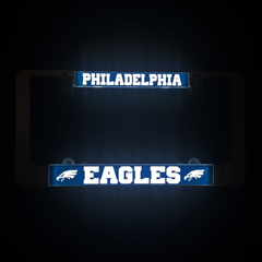 Glowing LumiSign insert reading PHILADELPHIA and EAGLES in teal
