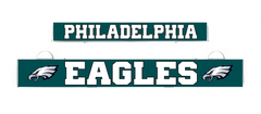 Teal LumiSign insert with Philadelphia lettering and Eagles graphics