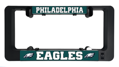 LumiSign insert with Eagles logo on teal bar, shown in black frame