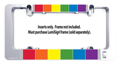 Rainbow pride LED inserts for LumiSign, color blocks in a long insert strip with clips