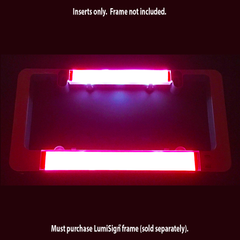 Illuminated red brake light inserts for LumiSign, rectangular light bars