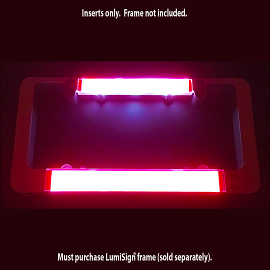 Illuminated red brake light inserts for LumiSign, rectangular light bars