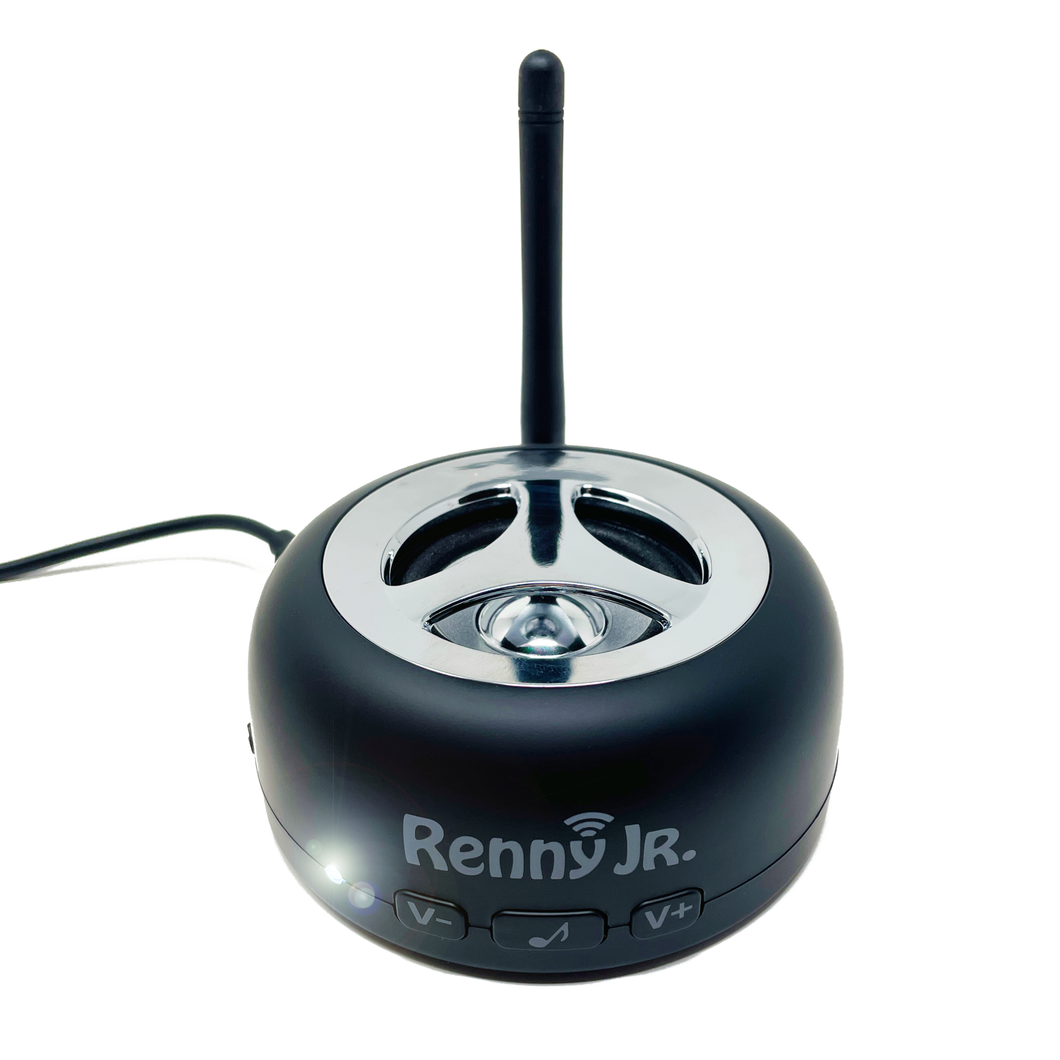 RENNY JR - The Loud Cell Phone Ringer, Amplifier & Flasher for The Hearing Impaired (117dB) | Auto-Connects Wirelessly via Bluetooth | External Built-In Ringtones | Text & Email Notifications | Talking Caller ID (NEW 2023 MODEL)